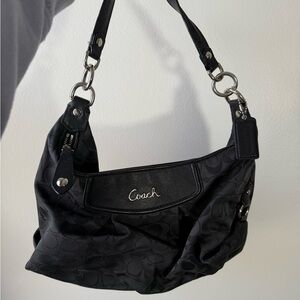 Coach Black Shoulder Bag with Hobo Style